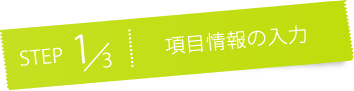 項目情報の入力